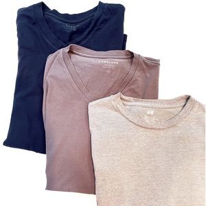 3 Men’s Cotton Shirts Everlane -HM - SZ Med.